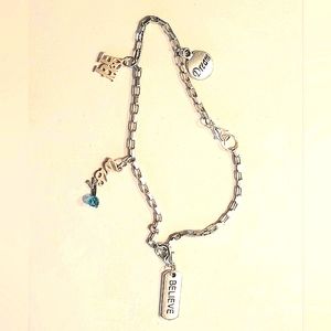 Hope Dream WISH BELIEVE handmade silver charm bracelet.